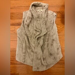 Jack by BB Dakota Gray Faux Fur Vest
